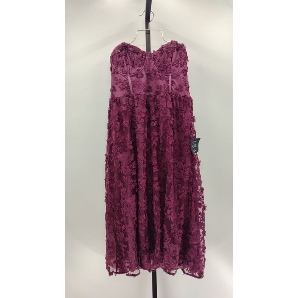 Lulu's Burgundy Lace Dress